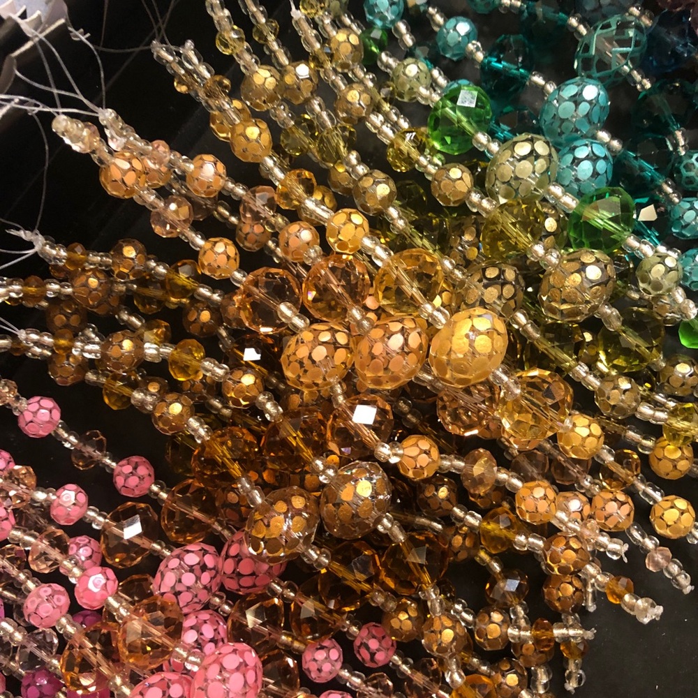 Hand Painted Crystal Multi Size Bead Strands - Picture 1 of 1